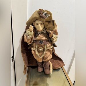 Collectible Katherine's Collection monkey doll in 18th-century attire